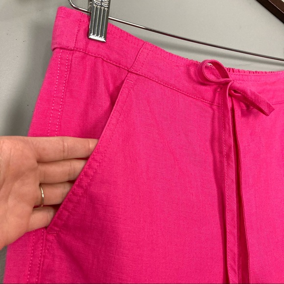 J. Crew Tie-Waist Seaside Pants Women’s Size XS Tassels Pockets Linen Blend - Picture 5 of 11